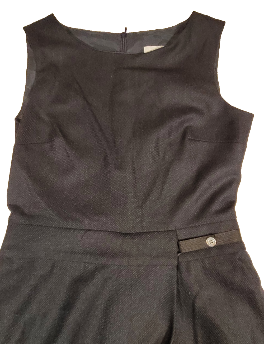 Lo Sfizio Dress Womens 40/US 2 Wool Sleeveless Fit Flare Midi Made Italy Elegant